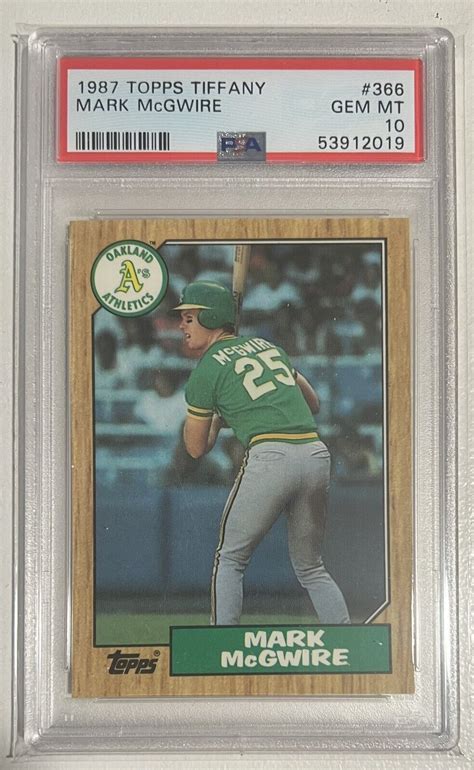 Mark McGwire 1987 Topps Tiffany 366 Base PSA 10 Price Guide Sports