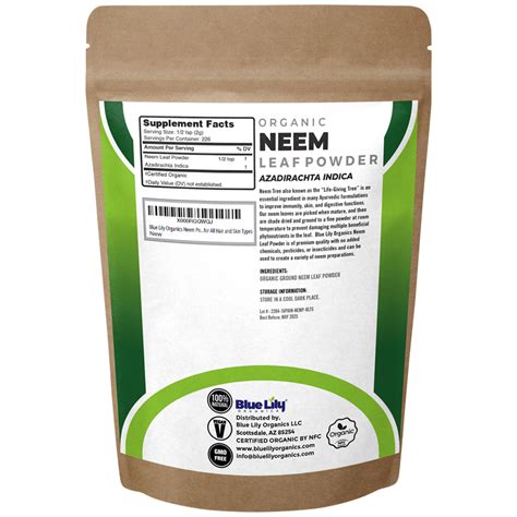 Neem Leaf Powder 16 oz, Organic Neem Powder for Hair & Skin