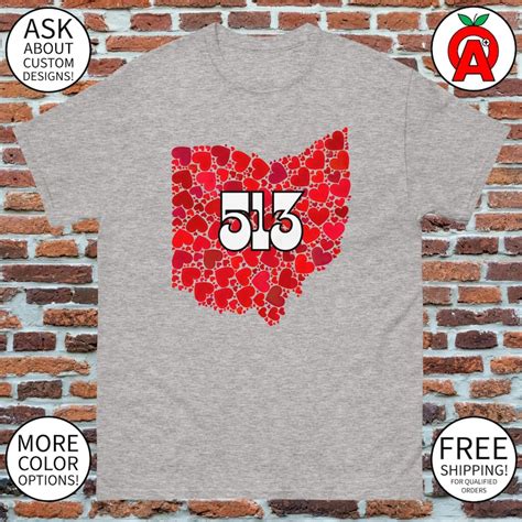 513 Area Code Love Map Unisex Shirt - Etsy