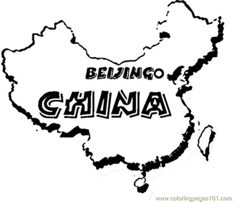 China Map Coloring Page Coloring Nation