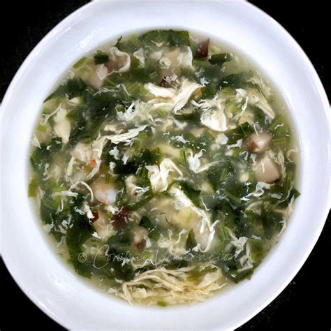 Chinese Spinach Amaranth Egg Drop Soup