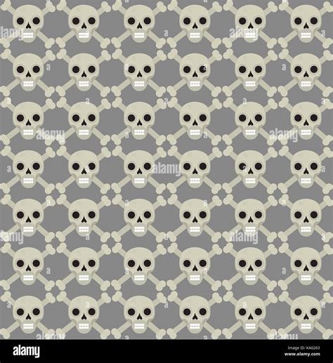 Skull And Bones Seamless Pattern Skeleton Repeating Texture Skulls