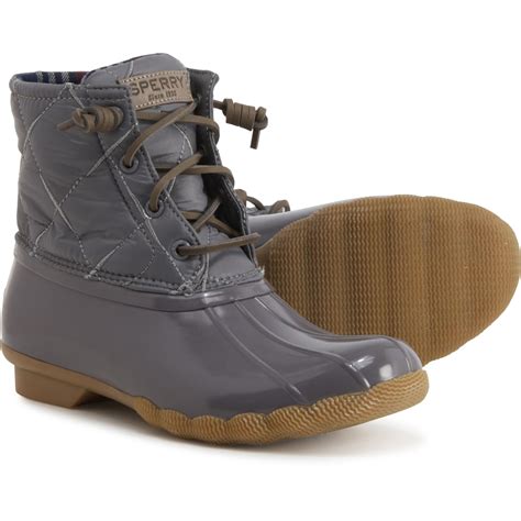 Sperry Saltwater Nylon Quilted Duck Boots For Women