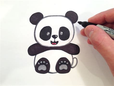 Panda Sketch Step By Step At Paintingvalley Explore Collection Of