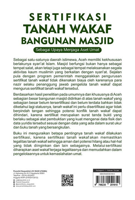 Buku Sertifikasi Tanah Wakaf Bangunan Masjid