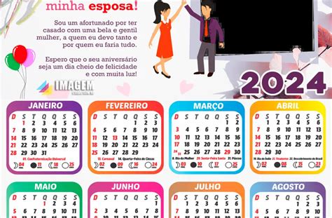 Moldura Calendário 2024 Frase De Feliz Aniversário Png Imagem Legal