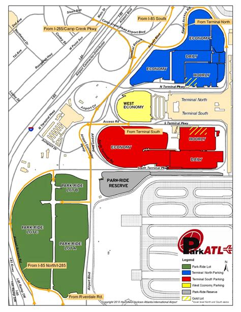 Hartsfield Jackson Atlanta International Airport Parking Map (2025-2013