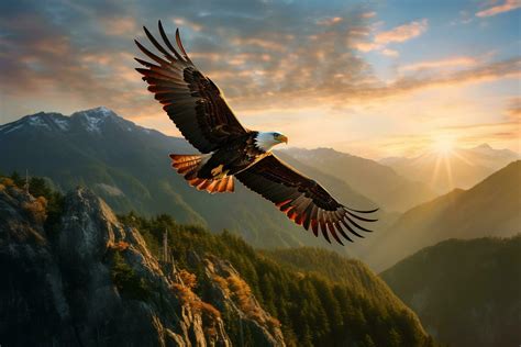 Eagle Flying High Stock Photos, Images and Backgrounds for Free Download