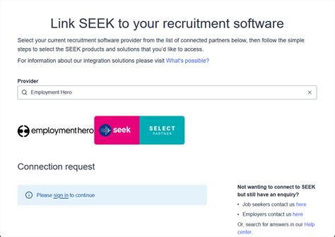 manage  seek integration  post  job advert employment hero