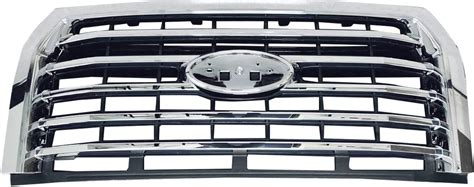 Bapmic Grille de radiateur avant chromée à cinq barres FL3Z 8200 EA