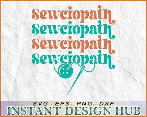 SEWCIOPATH SVG Dxf EPS Png File Cricut Silhouette Etsy