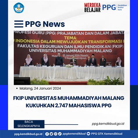 FKIP Universitas Muhammadiyah Malang Kukuhkan 2 747 Mahasiswa PPG