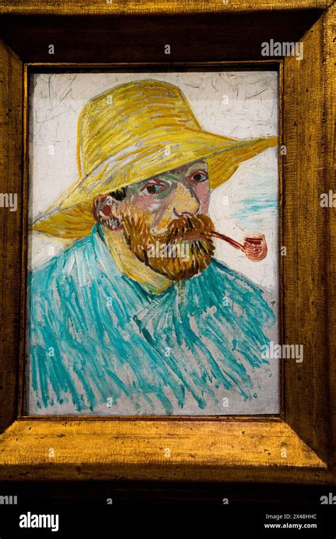 Vincent Van Gogh Self Portrait With Pipe And Straw Hat Van Gogh Museum