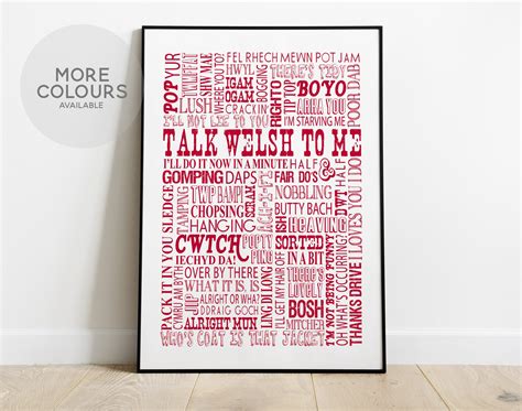 WELSH Funny Sayings Print Funny Welsh Phrases Typographical - Etsy