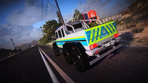 Mercedes Benz G63 AMG 6x6 German Police Polizei Livery GTA5 Mods