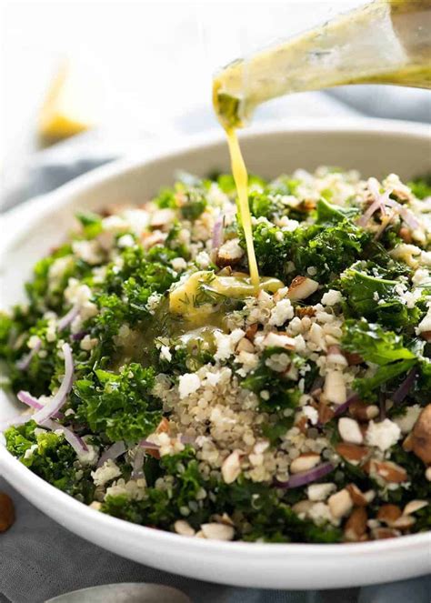 Kale Edamame And Quinoa Salad With Lemon Vinaigrette 47 Off