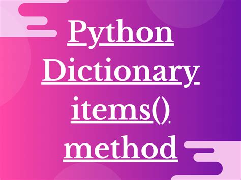 5 Examples of Python Dict items() method - AskPython