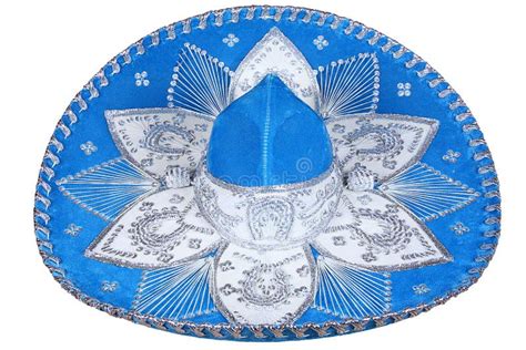 Isolated Blue Sombrero in White Background Stock Image - Image of ...