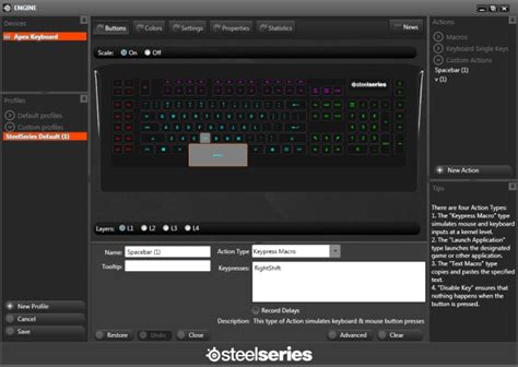 The SteelSeries Apex Gaming Keyboard & Engine Software - SteelSeries Apex Gaming Keyboard ...