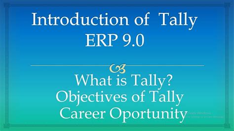 Tally CLASS 1 PART 1 Introduction Of Tally ERP 9 What Is Tally