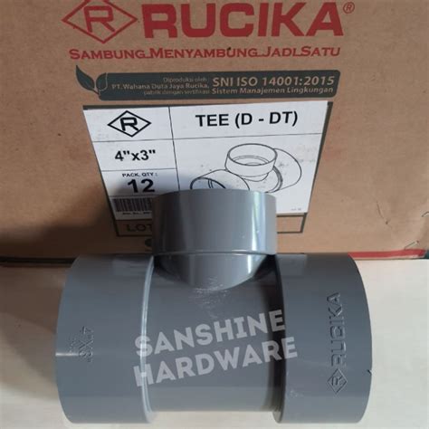 Jual Ss Verlop Tee Rucika X Inch D Dt Pvc Fitting Pipa T Polos