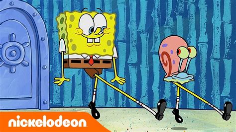 Bob Esponja Gary Tiene Piernas En Minutos Nickelodeon En