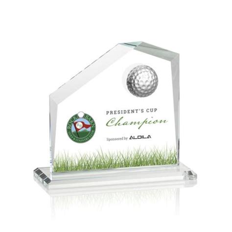 Morgan Full Color Golf Clear Peaks Crystal Trophy Tfy Glv