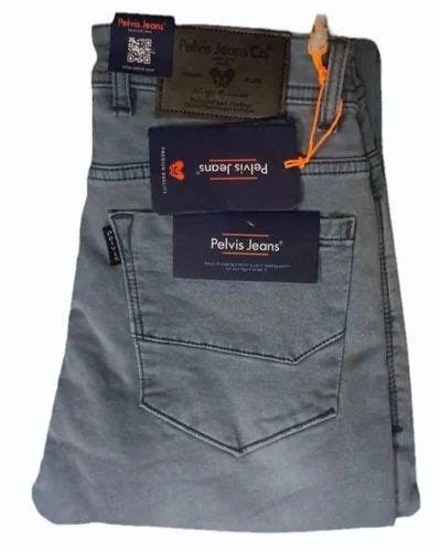 Straight Fit Plain Pelvis Silver Grey Men Denim Jeans At Rs 685 Piece