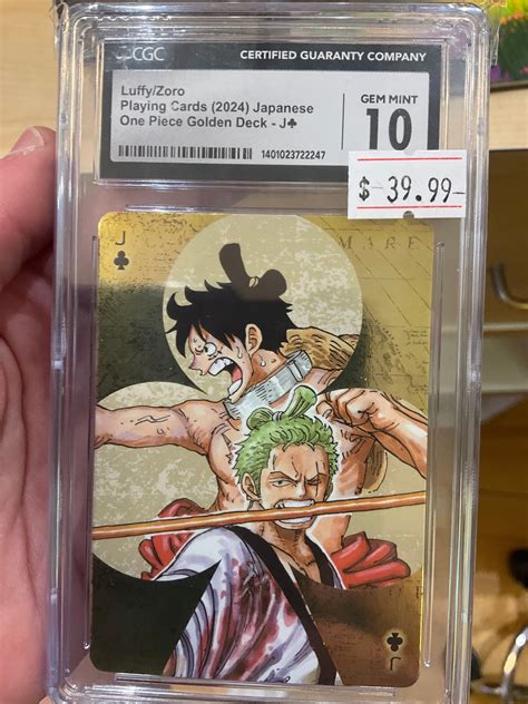 One Piece TCG - CGC 10 Luffy/Zoro Playing Cards (2024) Japanese One Pi