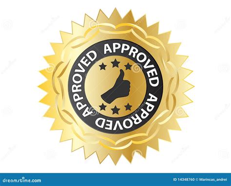 Approved Label Stock Vector Illustration Of Positive