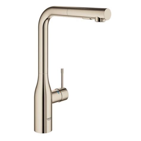 Grohe Essence New Pull Out Sink Mixer Tap Brushed Nickel