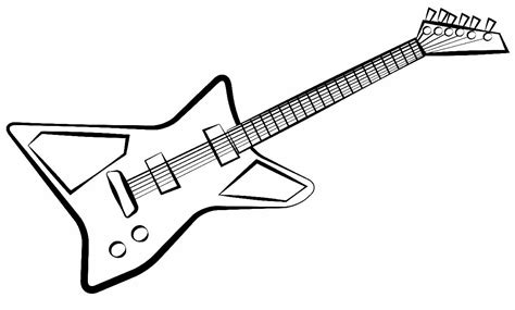 Desenho De Guitarra Para Colorir - Desenhos de Guitarra para colorir - Bora Colorir