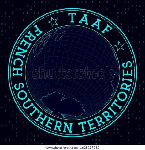 Taaf Round Sign Futuristic Satelite View Stock Vector Royalty Free