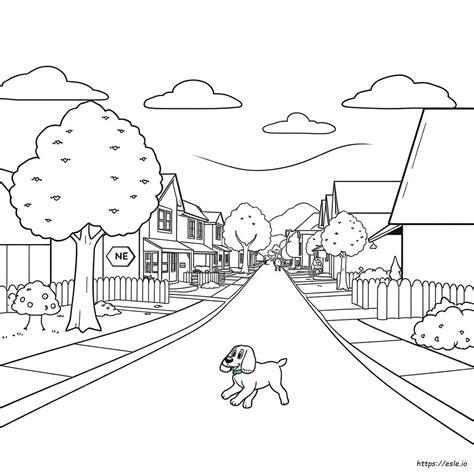 neighborhood coloring pages