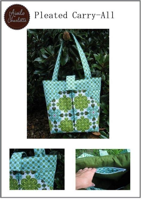 Pdf Sewing Pattern Pleated Carry All Large Tote Bag With Etsy Large