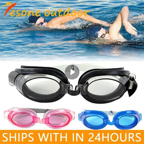 Swimming Goggles Nose Clip Ear Adult Anti Fog Uv Protection Lens Men Women Swimming Goggles