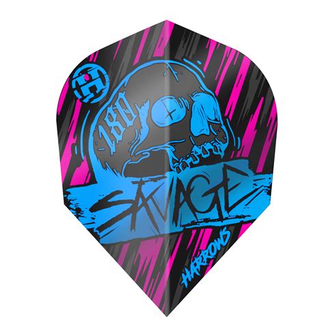 Harrows Savage Aqua Pink No6 Dart Flights Dartshopperde