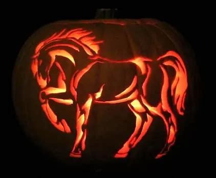 Horse Pumpkin Carving Designs