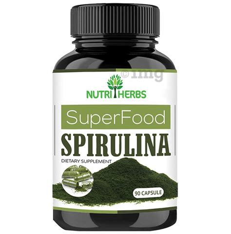 Nutriherbs Superfood Spirulina Capsule Buy Bottle Of Capsules At