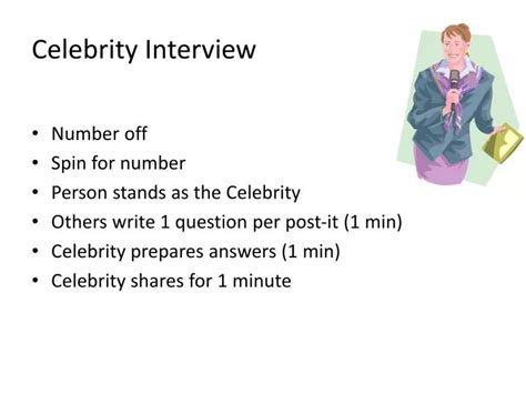 PPT - Celebrity Interview PowerPoint Presentation, free download - ID ...