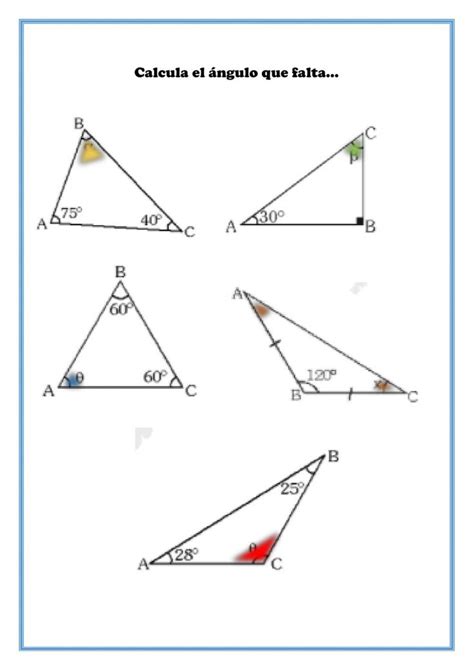 Suma De Ngulos Interiores En Un Tri Ngulo Worksheet Lecciones De