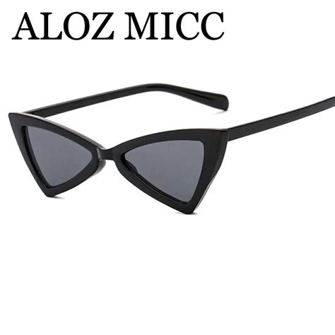 Aloz Micc Luxury Bowknot Triangle Sunglasses Women Fashion Cat Eye Lady Sun Glasses Brand