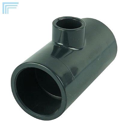 TEE DE REDUÇÃO SOLDÁVEL UPVC CINZA 50 25MM 1 1 2 3 4 Onda Sports