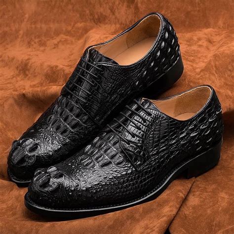 Brown Genuine Crocodile Leather Shoes Crocodile Leather Shoes