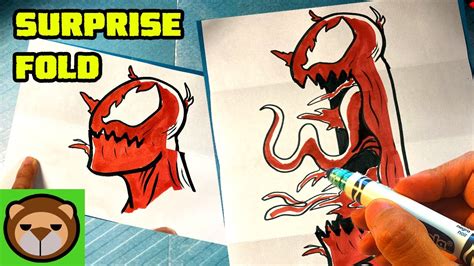 How To Draw Carnage Surprise Fold Youtube