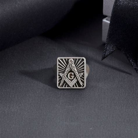 Master Mason Compass Rings Oxidized Silver Masonic Rings G Class Degree Freemason Rings Ts