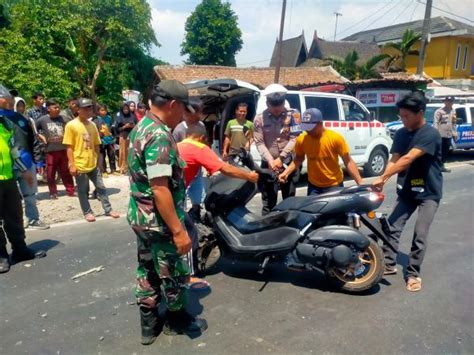 Kecelakaan Hari Ini Truk Fuso Hantam Sepeda Motor Di Jalur Tengkorak