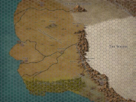 World map with travel distances - D&D Wiki