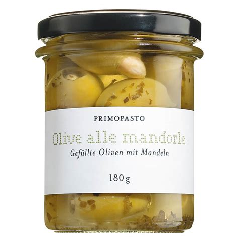 Olive Verdi Con Mandorle Gef Llte Gr Ne Oliven Mit