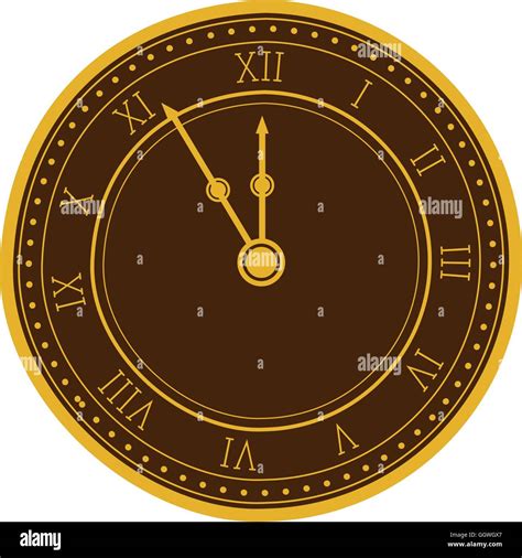 Clock Time Circle Traditional Icon Vector Graphic Stock Vector Image